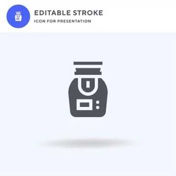 Crusher icon vector, filled flat sign, solid pictogram isolated on white, log Stock Illustration