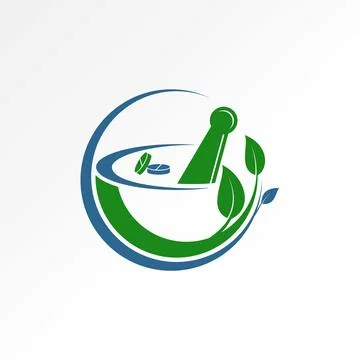 Crusher pharmacy capsule leaf nature botany madical madicine health Stock Illustration