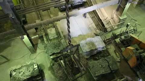 Crushing and packing iron Stock Footage 61776760