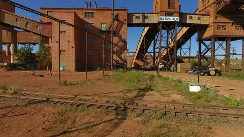 Crushing and sizing plant. Processing of mineral resources. Panorama Video stock 74193270