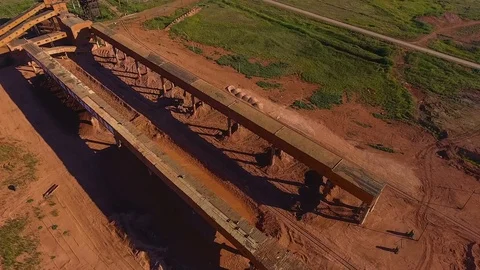 Crushing and sizing plant. Processing of mineral resources. Panorama. View from Video stock 74206070
