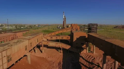 Crushing and sizing plant. Processing of mineral resources. Panorama. View from Video stock 74209138