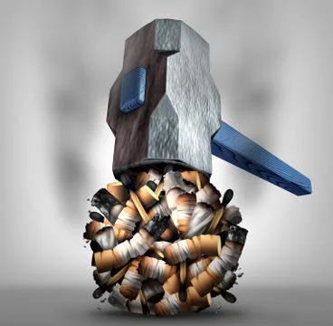 Crushing Cigarette Stock Illustration