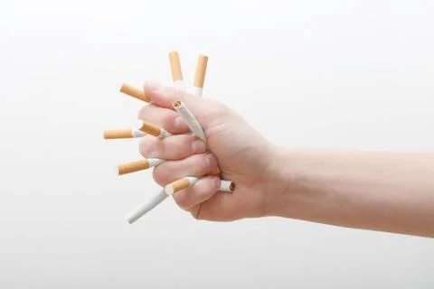 Crushing cigarettes Stock Photos