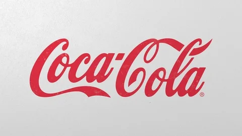 Crushing concrete wall with logo of Coca-Cola. Crisis conceptual editorial 3D Stock Footage 105940752