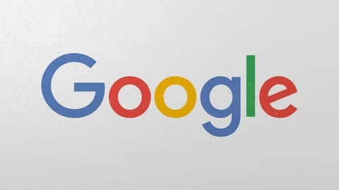 Crushing concrete wall with logo of Google. Crisis conceptual editorial 3D Stock Footage 105686199