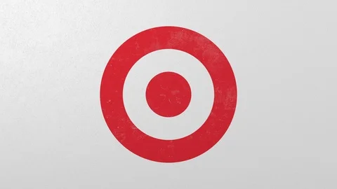 Crushing concrete wall with logo of Target. Crisis related editorial 3D Stock Footage 111923352