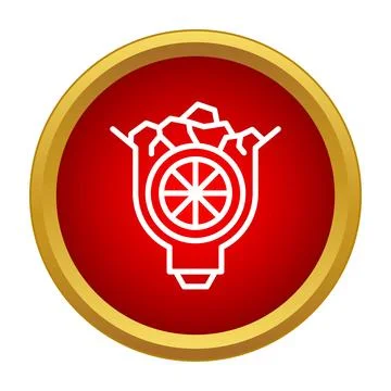 Crushing creative ideas into new solutions icon Stock Illustration