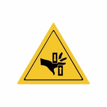 Crushing of hands sign or symbol. Vector design isolated on white background. Stock Illustration