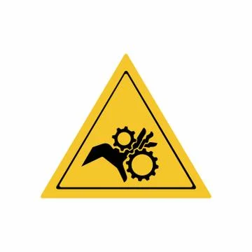 Crushing of hands sign vector design isolated on white background Stock Illustration