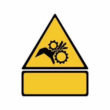 Crushing of hands sign vector design isolated on white background Stock Illustration