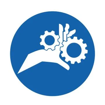 Crushing of hands sign vector design isolated on white background Stock Illustration