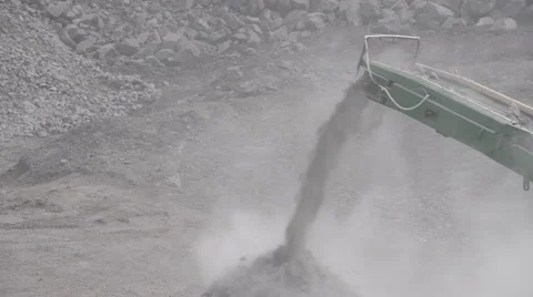 Crushing machine at quarry Stock Footage 53196625