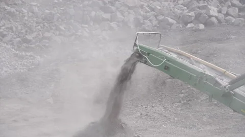 Crushing machine at quarry Stock Footage 53200811