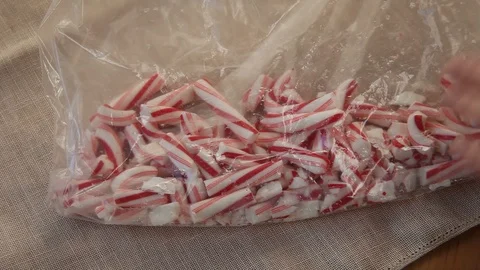 Crushing peppermint candy Stock Footage 102733665
