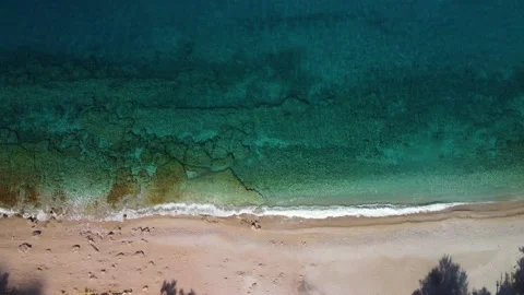Crushing waves and floating boat in butterfly valley, Turkey Stock Footage 169444878