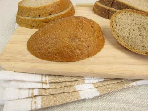 Crust of bread or bread edges from rye brad Stock Photos