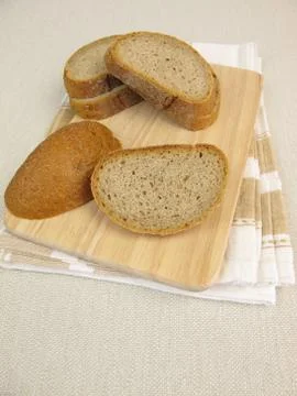 Crust of bread or bread edges from rye brad Stock Photos