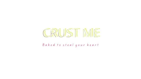 CRUST ME bold typography cutout with vibrant palette halo shadow depth Stock Illustration