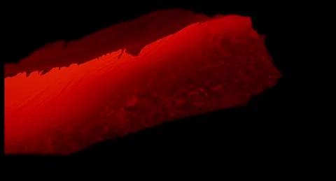 Crusting Lava Flow Textures 4K Real Shot Glowing Magma Vídeo Stock 332295790