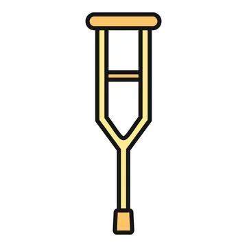 Crutch providing support for walking assistance and rehabilitation Stock Illustration
