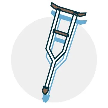 Crutches for disabled Stock Illustration