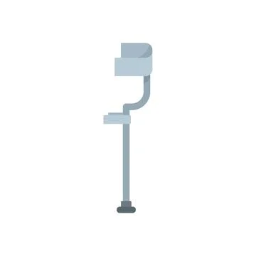 Crutches icon, flat style Stock Illustration