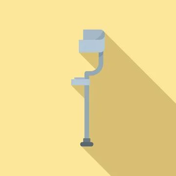 Crutches icon, flat style Illustrazione stock