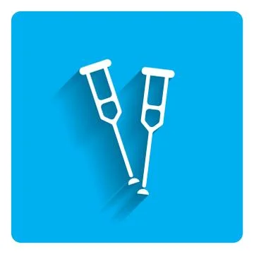 Crutches icon 스톡 일러스트