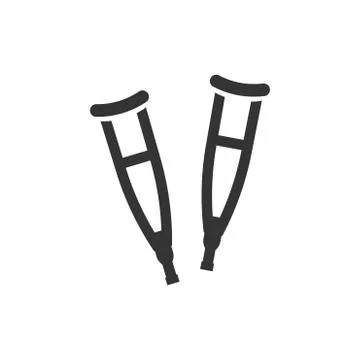 Crutches Icon Stock Illustration