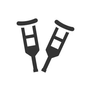 Crutches Icon Stock Illustration