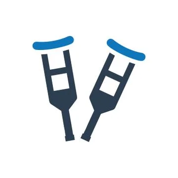 Crutches Icon Stock Illustration