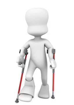 Crutches Stock Illustration