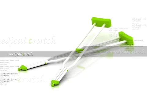 Crutches Stock Illustration
