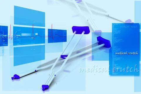 Crutches Stock Illustration