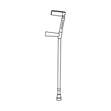 Crutches vector icon Stock Illustration