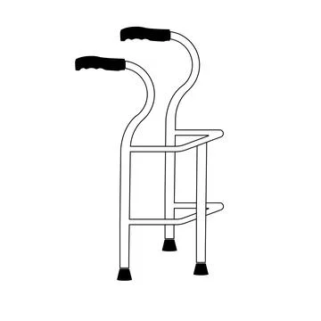 Crutches vector icon Stock Illustration