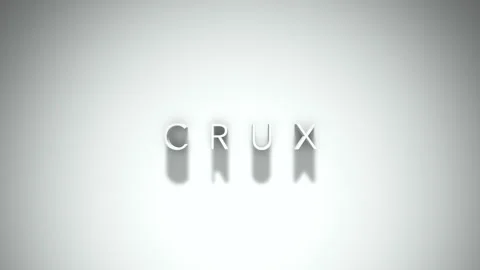 Crux 3D title animation with shadows on a white background 스톡 동영상 297086199