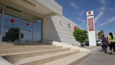 Cruz Roja Edificio -  Red cross building Stock Footage 115145474