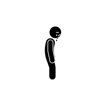 Cry, child icon. Element of child icon for mobile concept and web apps. Glyph Stock-Illustration
