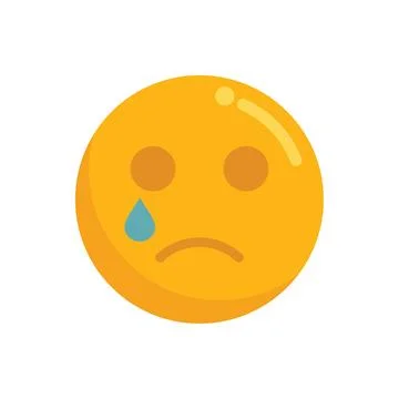 Cry dislike icon flat vector. Social media Stock Illustration