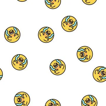 Cry emoji vector seamless pattern Ilustración de archivo