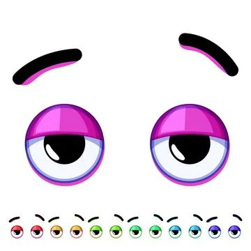 Cry eye emotions cartoon vector graphic Ilustración de archivo