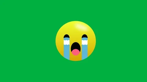 cry green screen emoji | Stock Video | Pond5