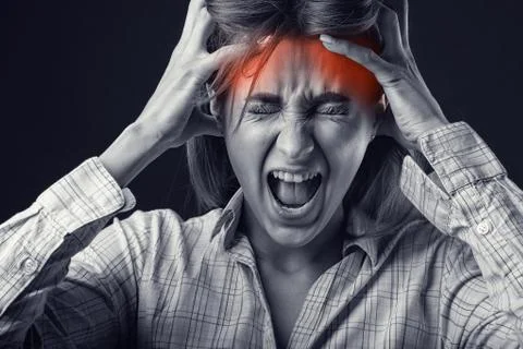 Cry of pain Stock Photos