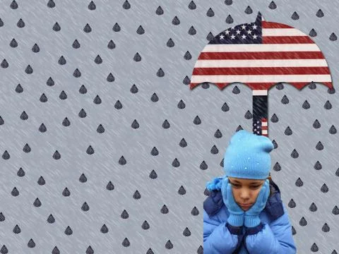 Crying For America Illustrazione stock