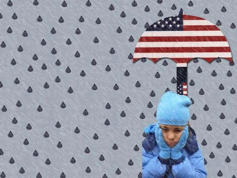 Crying For America Stock-Fotos