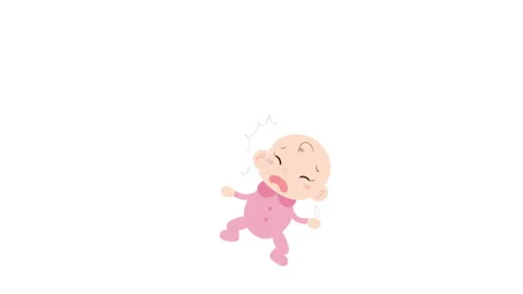 Crying Baby Animation Background Video stock 260839218