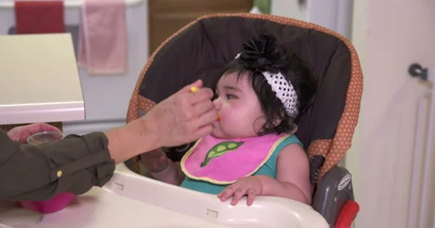 Crying Baby Gets Fed Video stock 51233237