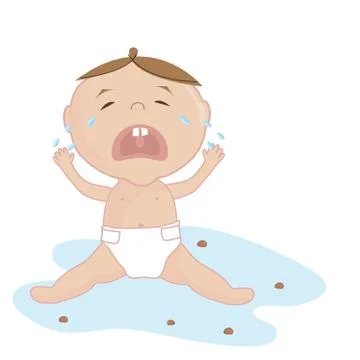 Crying baby Illustrazione stock